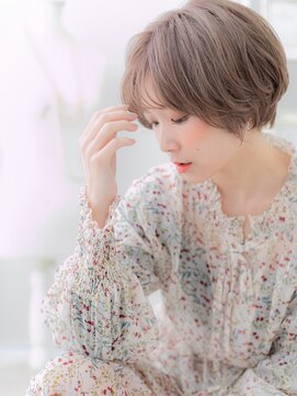 カバーヘア 上尾西口店(COVER HAIR) ハイトーンカラーミニボブショートマッシュa上尾20代30代40代
