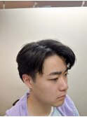 七三分け カルマショート ツーブロック バーバースキンフェード 