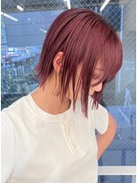 ランテルディ 渋谷(LANTERDIT)&nbsp;切りっぱなしボブ　ヴェールピンクカラー