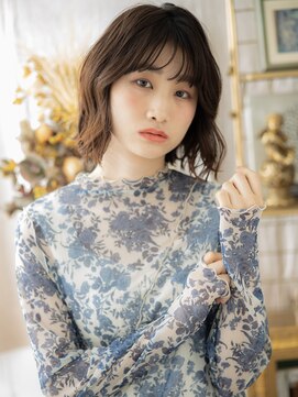 カバーヘア ブリス 川口(COVER HAIR bliss) アッシュオリーブ前下がりボブウェットヘアa川口20代30代40代