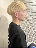 メンズ/韓国風マッシュ/ブリーチ/ホワイトブロンド/上野駅