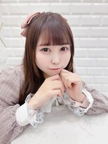 リルミー(Lilme) 大きめリボン×ハーフアップ♪