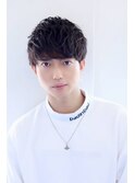 MEN'SHAIRアッシュブラックマッシュショート