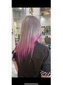 シルバーピンクグラデーションカラー　松戸市　(BESTHAIR上本郷)