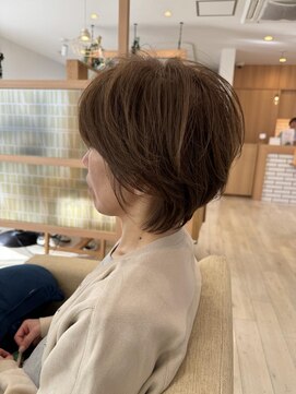 アドラーブル 長岡リップス旭岡店(adorable) 大人可愛い大人美人小顔カットふんわりカールグレーベージュ