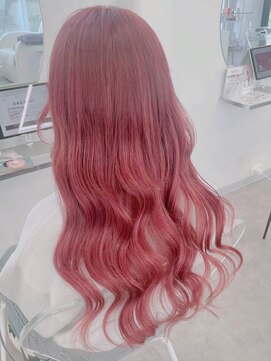 フウ(fuh) red color extension/エクステ/ハイトーン/ハイトーンエクステ