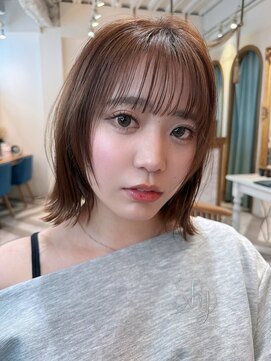 ロンドアベニール 北千住(Lond avenir) ミニウルフレイヤーカット顔周り前髪韓国ショートボブ/北千住