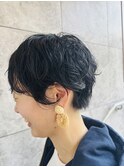 ハンサムショート×パーマ