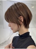 表参道白髪ぼかし髪質改善カラーウルフショートボブ40代50代60代