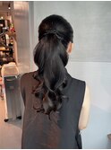 【ポニーテール】結婚式/卒業式/銀座/ヘアセット/アレンジ