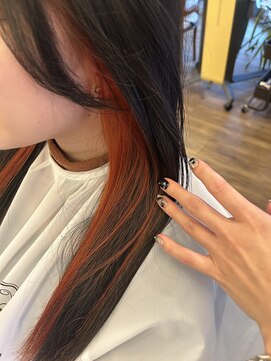 ヘアードレス ル レーヴ(hair dress Le reve) インナーオレンジカラー