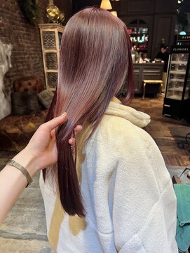 ベル 銀座5丁目店(Belle) ブリーチなしで叶う！ワインレッド×ロングヘア＊