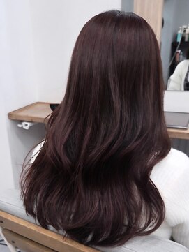 ロング/ワンカラー/ワインレッドカラー