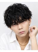 横浜シャドウパーマ無造作マッシュツイスパ