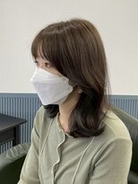癒髪(yukami) 韓国風◎オリーブブラウン・ミディアムレイヤー