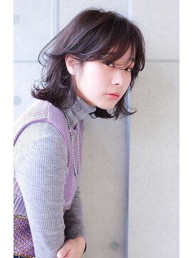 ブラン 梅田(Blanc) 【Blanc】マッシュウルフ × パープルグレージュ イルミナカラー