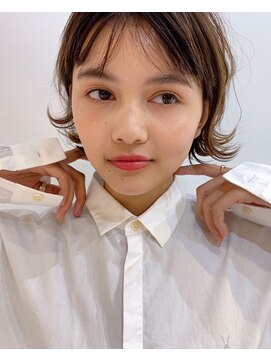 グッデイ ヘアー(GOOD DAY HAIR) ミニボブ 毛先パーマ　黒髪 シアーグレージュ　フレンチボブ