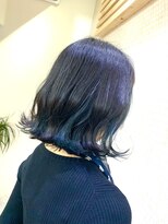 アーチフォーヘアー(a rch for hair) 【切りっぱなしボブ】＋【インナーカラー☆グリーン】