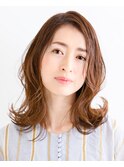２０代３０代４０代大人かわいい小顔ひし形外ハネミディアム