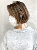コントラストハイライトグレージュ_チェリーブラウン_ba328211