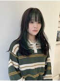 インナーカラーレイヤーカット10代20小顔ヘア美肌カラー