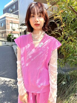 シエナ 渋谷(Siena) Siena 大人ボブ×オレンジベージュ　20代30代 渋谷