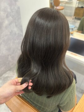 カノエ 福岡香椎店(canoe) 艶カラー　グレージュ　透明感カラー　くびれヘア　こなれ感