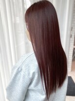 ヘアーアンドスパ フェリーチェ ミチ 野田屋町店(HAIR&SPA felice MICHI) 【feliceMICHI石井 あすか】オレンジレッド 髪質改善ストレート