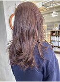ラベンダーベージュ、ブラウンカラー、ブリーチオンカラー