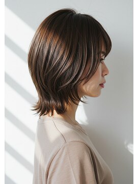 アントワープトーキョー(antwerp TOKYO) 30代40代50代ネオウルフミディアムレイヤー髪質改善白髪染め