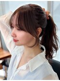 結んでも可愛い顔まわり／おくれ毛カット【自由が丘】
