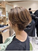 ショートボブ×ハイライト