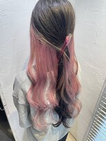 アジールヘア 池袋東口店(agir hair)&nbsp;☆インナーカラーピンクカラー/ロング外巻き/池袋東口