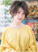 くせ毛風カール前下がり大人ボブパーマh4志木20代30代40代