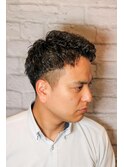 アップバングショート×形状記憶パーマ