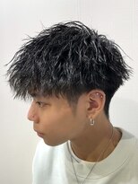 ビューブルー 亀戸錦糸町(VIEW BLUE)&nbsp;縦落ちツイストスパイラル/波巻きパーマ/メンズ2wayマッシュ