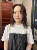 ゆるふわ大人可愛い♪20代30代ミディアムパーマ黒髪