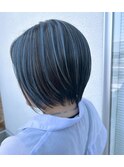 short bob　×　umbrella color