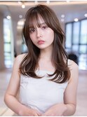 20代30代かわいい/顔まわりレイヤー/前髪/アンブレラカラー