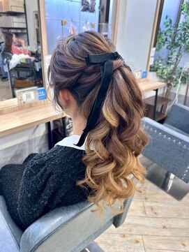 ファースト 祇園本店(first) 【セットサロンfirst】高めポニーテール