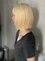 ナループロア ルームー(Nalu pu loa ROOMOO)&nbsp;タッセルカット／韓国ボブ/ブロンド/抜きっぱなしブロンド