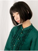 肩上ボブ大人可愛いボブひし形ボブアッシュベージュ