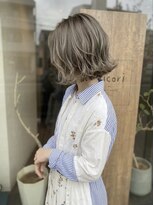 ニコリヘアワークス(nicori hair works) ボブ×ウェーブ×シアーベージュ3
