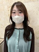 ドクターズサロン レラパール&nbsp;顔周りデザインレイヤー/前髪カット/黒髪ミディアム/毛先カール