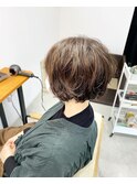 ショートボブ×ゆるパーマ