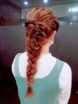 ユアーズ 四街道店(HAIR&NAIL YOURS) 編みおろし玉ねぎヘアアレンジお呼ばれ結婚式成人式卒業式