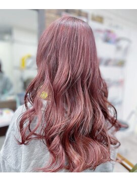 アッシュヘアー ペールピンク　お客様スタイル