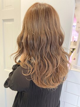 ゲーム 原宿店(GAME) ミルクティーベージ/ダブルカラー/ケアブリーチ/ロング/原宿