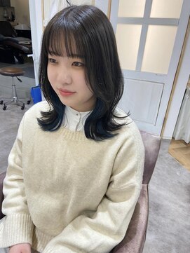 メルク(merc.) アッシュグレー+ブルーインナー