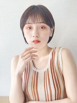 サンド 表参道(sand) 暗髪ショートボブ！10代20代グレージュインナーカラー